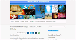 Desktop Screenshot of messagefromthecreator.com