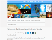 Tablet Screenshot of messagefromthecreator.com